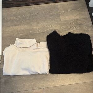 Zara Cream and Black Women's Turtleneck Sweater Duo
